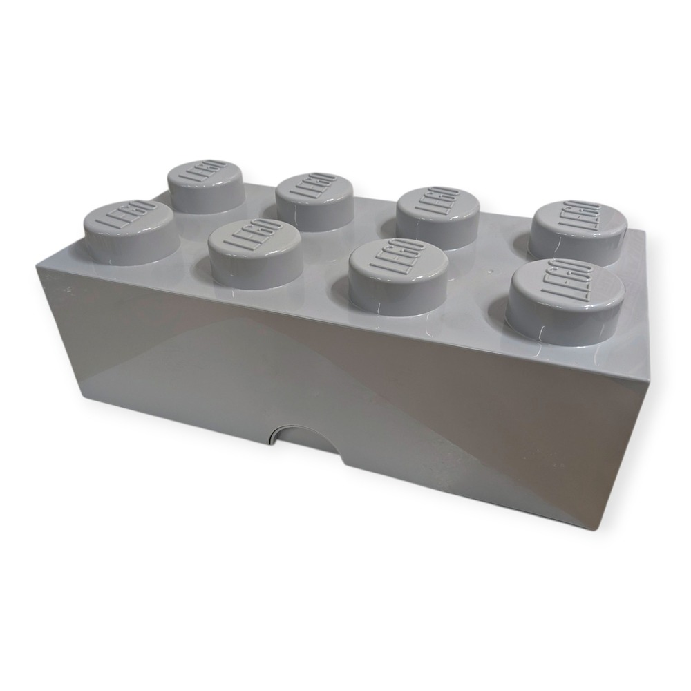 LEGO Storage Brick 8 Light Gray Large Stackable Toy Box Container 2x4‎ Studs